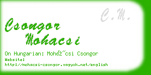 csongor mohacsi business card